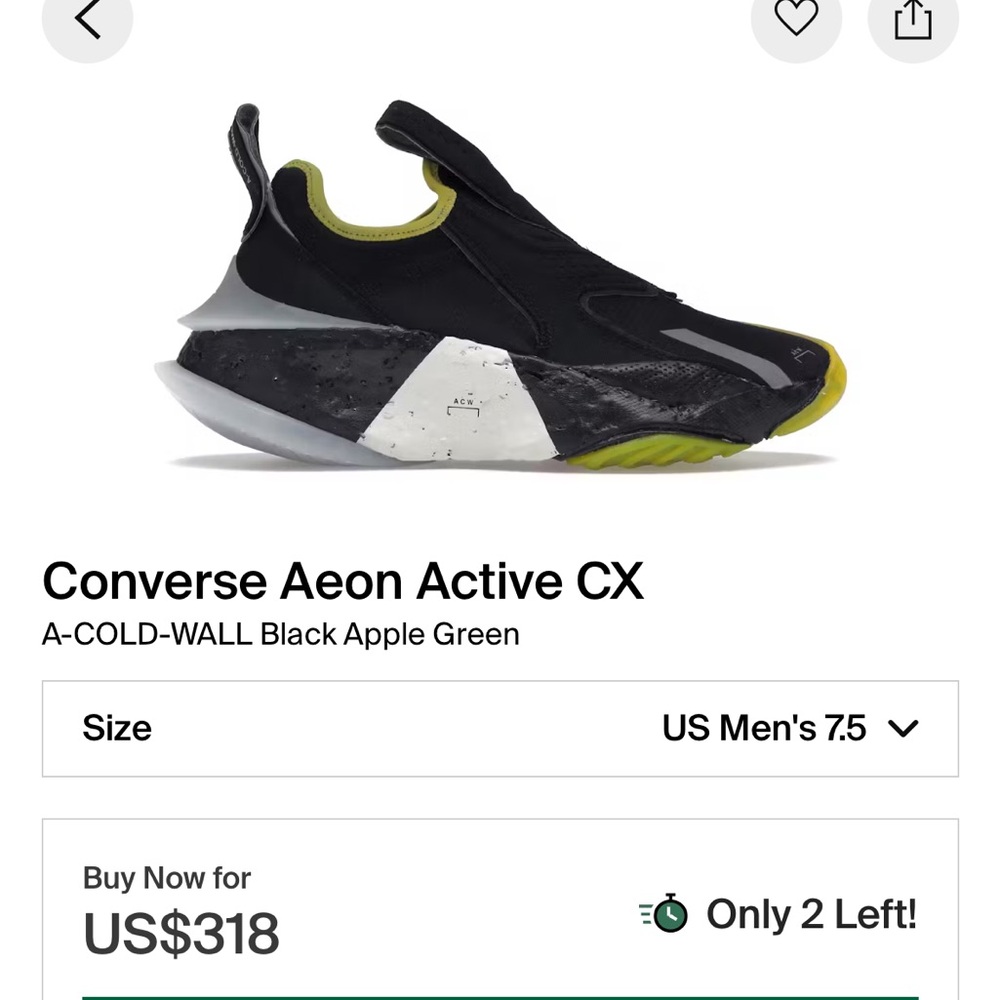 A-COLD-WALL* Black and Green Men's Shoes